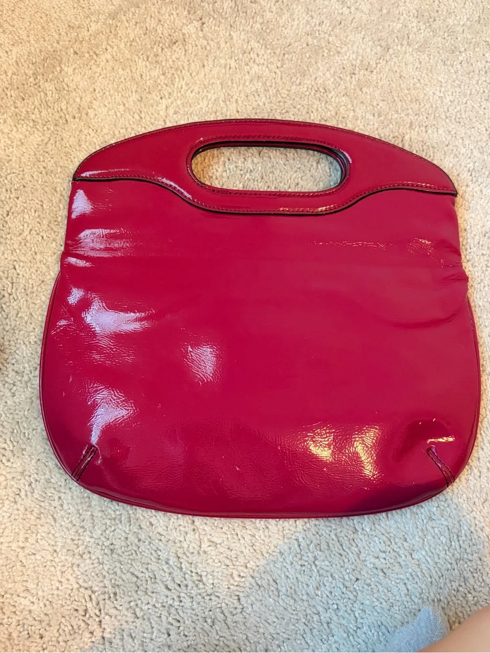 Nine and co Patent Leather Fuchsia Handheld Clutch